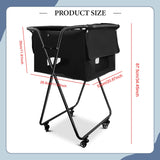 Tennis Ball Basket Cart with Wheel Picker for Coaches Schools Carrying