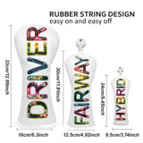 Golf Wood Head Cover Non Scratch Water Resistant Premium Golf Club Headcover White for Hybird