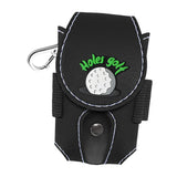 Golf Ball Waist Bag Portable with Tee Holder Multipurpose Sports Accessories Black