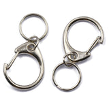 Maxbell 6x Silver Snap Lobster Trigger Swivel Clasps with Split Ring Keychain 45mm - Aladdin Shoppers