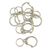 Maxbell 6x Silver Snap Lobster Trigger Swivel Clasps with Split Ring Keychain 45mm - Aladdin Shoppers