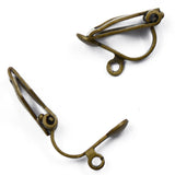 Maxbell 12 pcs Clip On Earring Earwire Findings Jewelry Making Antique Bronze - Aladdin Shoppers