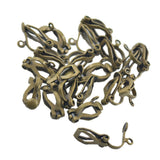 Maxbell 12 pcs Clip On Earring Earwire Findings Jewelry Making Antique Bronze - Aladdin Shoppers