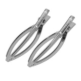 Maxbell 10Pcs Oval Square Shape Hair Clips Duck-Bill Clips DIY Accessory