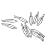 Maxbell 10Pcs Oval Square Shape Hair Clips Duck-Bill Clips DIY Accessory