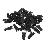 Maxbell 50pcs Womens Plastic Garter Belt Clips Hooks Grips Black