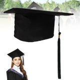 Maxbell Black Mortar Board Adults Graduation Hat Cap Dress Accessory For Student - Aladdin Shoppers