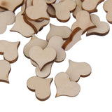 Maxbell 100Pcs Mini Wooden Hearts Embellishments for Craft 16.5x3mm - Aladdin Shoppers