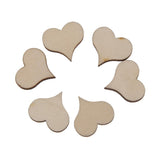 Maxbell 100Pcs Mini Wooden Hearts Embellishments for Craft 16.5x3mm - Aladdin Shoppers