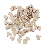 Maxbell 100Pcs Mini Wooden Hearts Embellishments for Craft 16.5x3mm - Aladdin Shoppers