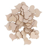 Maxbell 50Pcs Mini Wooden Hearts Embellishments for Craft 22x3mm - Aladdin Shoppers