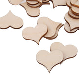 Maxbell 50Pcs Mini Wooden Hearts Embellishments for Craft 22x3mm - Aladdin Shoppers