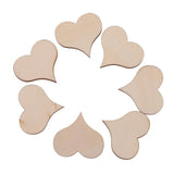 Maxbell 50Pcs Mini Wooden Hearts Embellishments for Craft 22x3mm - Aladdin Shoppers