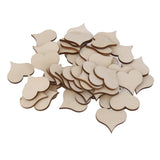 Maxbell 25Pcs Wooden Hearts Embellishments for Craft 38.5x3mm - Aladdin Shoppers