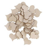 Maxbell 25Pcs Wooden Hearts Embellishments for Craft 38.5x3mm - Aladdin Shoppers