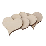 Maxbell 25Pcs Wooden Hearts Embellishments for Craft 38.5x3mm - Aladdin Shoppers