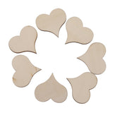 Maxbell 25Pcs Wooden Hearts Embellishments for Craft 38.5x3mm - Aladdin Shoppers