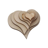 Maxbell 25Pcs Wooden Hearts Embellishments for Craft 38.5x3mm - Aladdin Shoppers