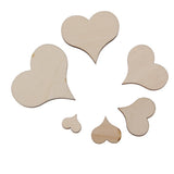 Maxbell 25Pcs Wooden Hearts Embellishments for Craft 38.5x3mm - Aladdin Shoppers