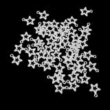 Maxbell 50pcs Vintage Silver Star Shape Charms Pendants For DIY Jewelry - Aladdin Shoppers