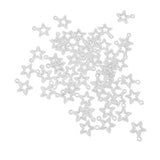Maxbell 50pcs Vintage Silver Star Shape Charms Pendants For DIY Jewelry - Aladdin Shoppers