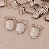 Maxbell 20pcs Webbing Hook Pacifier Suspender Clips Silver 20mm - Aladdin Shoppers