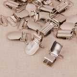 Maxbell 20pcs Webbing Hook Pacifier Suspender Clips Silver 20mm - Aladdin Shoppers