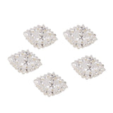 Maxbell 5pcs Crystal Rhinestone Pearl Square Sewing Button Embellishments - Aladdin Shoppers