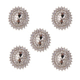 Maxbell 5Pcs Crystal Rhinestone Flower Sewing Button Embellishments - Aladdin Shoppers