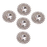 Maxbell 5Pcs Crystal Rhinestone Flower Sewing Button Embellishments - Aladdin Shoppers