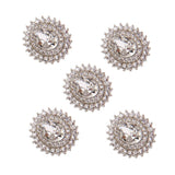 Maxbell 5Pcs Crystal Rhinestone Flower Sewing Button Embellishments - Aladdin Shoppers