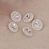 Maxbell 5Pcs Crystal Rhinestone Flower Sewing Button Embellishments - Aladdin Shoppers