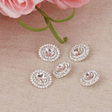 Maxbell 5Pcs Crystal Rhinestone Flower Sewing Button Embellishments - Aladdin Shoppers