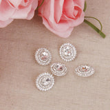 Maxbell 5Pcs Crystal Rhinestone Flower Sewing Button Embellishments - Aladdin Shoppers