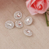 Maxbell 5Pcs Crystal Rhinestone Flower Sewing Button Embellishments - Aladdin Shoppers