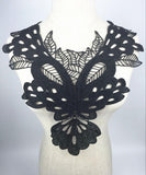 Maxbell Black Polyester Flower Neckline Lace Collar Sewing Applique - Aladdin Shoppers