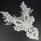 Maxbell White Polyester Flower Neckline Lace Collar Sewing Applique - Aladdin Shoppers