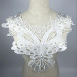 Maxbell White Polyester Flower Neckline Lace Collar Sewing Applique - Aladdin Shoppers