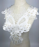 Maxbell White Polyester Flower Neckline Lace Collar Sewing Applique - Aladdin Shoppers