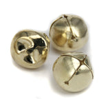 Maxbell 100Pcs 15mm Iron Ball Jingle Bells for Jewelry Making DIY Decoration Gold - Aladdin Shoppers