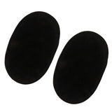 Pair of Suede Fabric Pre-Punched Patches For Alterations Repair Decorations Clothing DIY Black