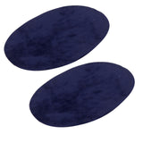 Pair of Suede Fabric Pre-Punched Patches For Alterations Repair Decorations Clothing DIY Blue