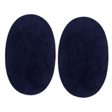 Pair of Suede Fabric Pre-Punched Patches For Alterations Repair Decorations Clothing DIY Blue