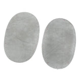 Maxbell 2 Pairs Sew-On Oval Elbow/Knee Patches Repair Sewing Applique Grey/Blue