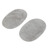 Maxbell 2 Pairs Sew-On Oval Elbow/Knee Patches Repair Sewing Applique Grey/Blue