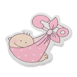 Maxbell 10pcs Wooden Pink Infant Carriage Embellishments Card Making Baby Shower - Aladdin Shoppers