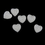 Maxbell Resin Heart Flatback Buttons Decoration DIY Crafts 12mm 100pcs Silver - Aladdin Shoppers