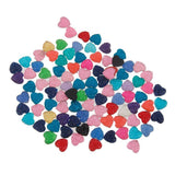 Maxbell Heart Flatback Buttons Decoration DIY Crafts 12mm 100pcs Mixed Color - Aladdin Shoppers