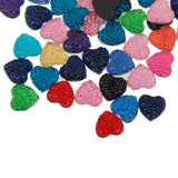 Maxbell Heart Flatback Buttons Decoration DIY Crafts 12mm 100pcs Mixed Color - Aladdin Shoppers