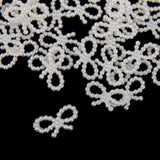 Maxbell 100 Bowknot Shaped Faux Pearls Cabochon Embellishments Wedding Card Making - Aladdin Shoppers